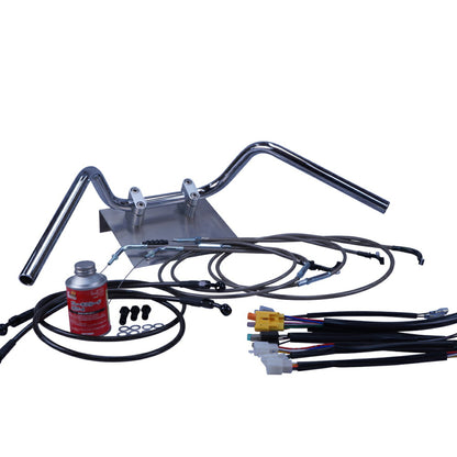 GPZ400F 全年式 ZX400A セミしぼりアップハンドル セット ブラックメッシュ ダークメッシュ ワイヤー