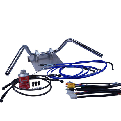 CB250T/400T ホーク2 セミしぼりアップハンドル セット カラー ワイヤー