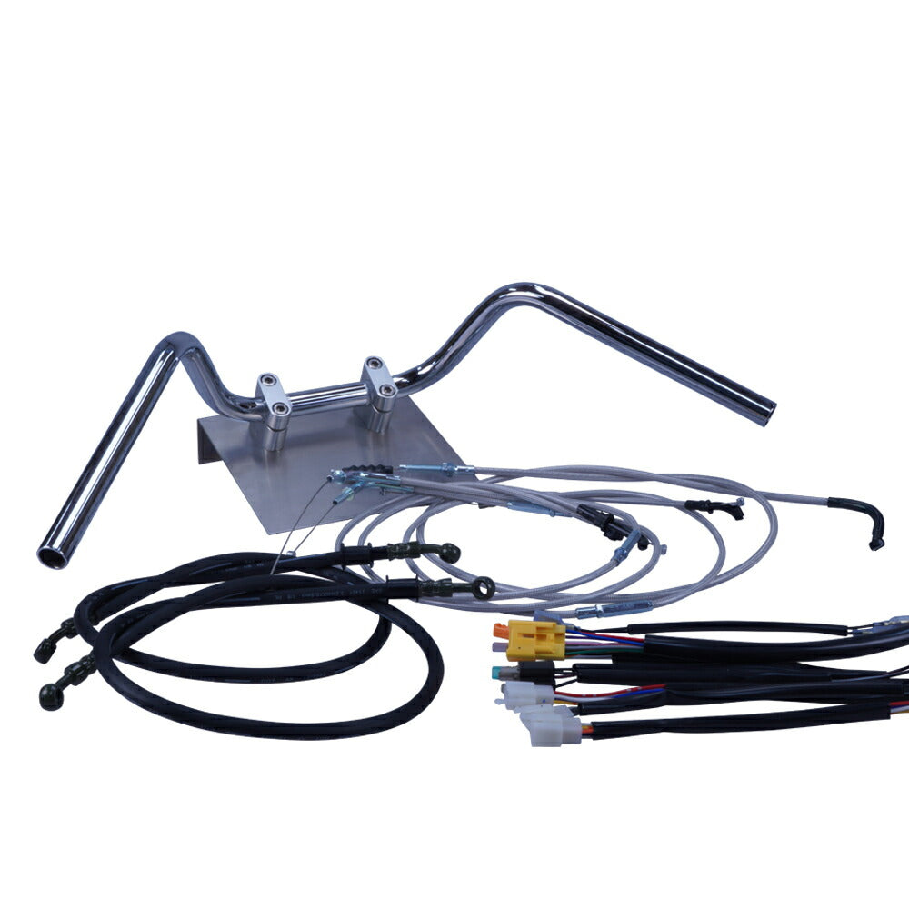 GSX400インパルス 94-98年 GK79A セミしぼりアップハンドル セット メッシュ ワイヤー