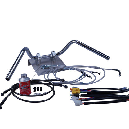 GSX400インパルス 99年 GK79A セミしぼりアップハンドル セット メッシュ ワイヤー