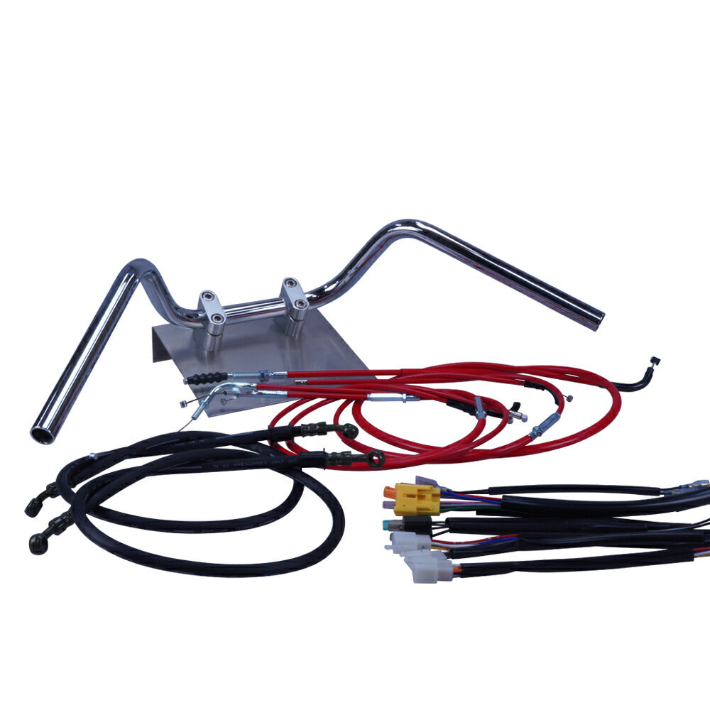 バリオス2型 全年式 ZR250B セミしぼりアップハンドル セット カラー ワイヤー