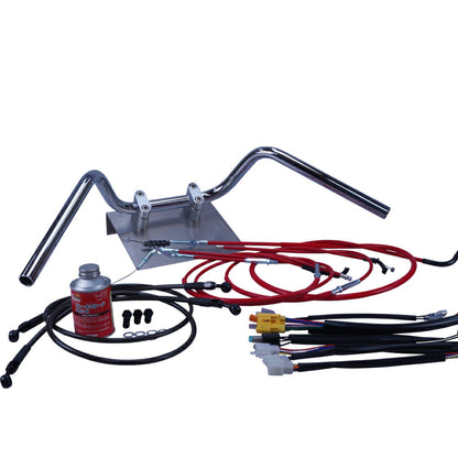 RZ250 84年 51L セミしぼりアップハンドル セット カラー ワイヤー