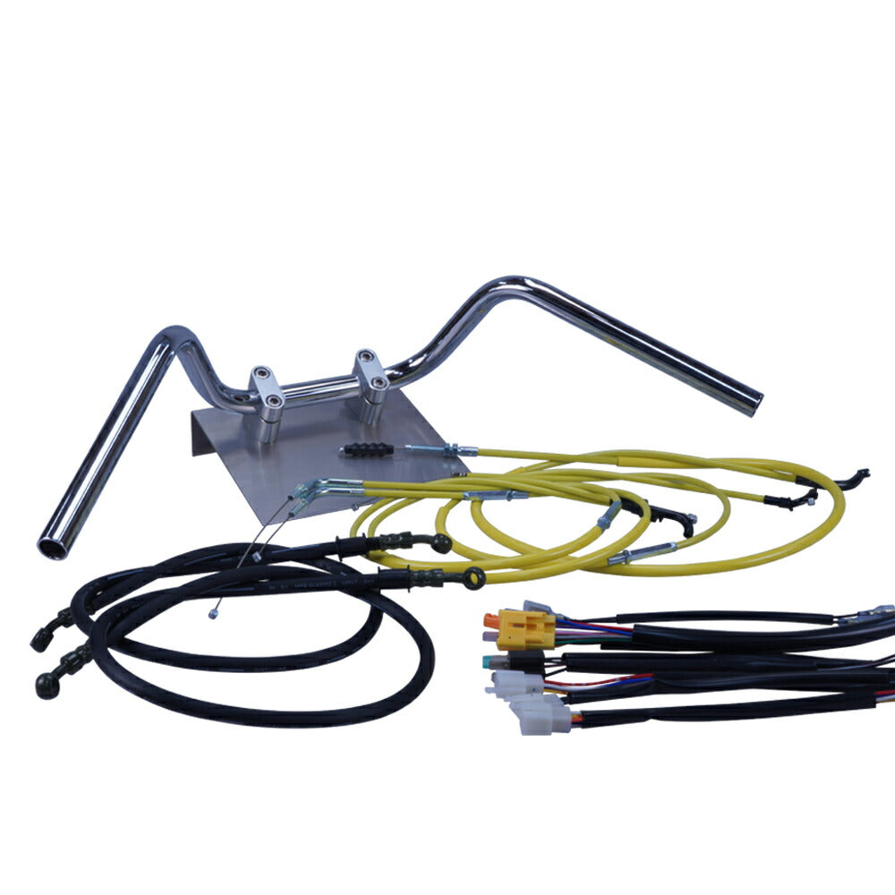 RG250E 78-80年 セミしぼりアップハンドル セット カラー ワイヤー