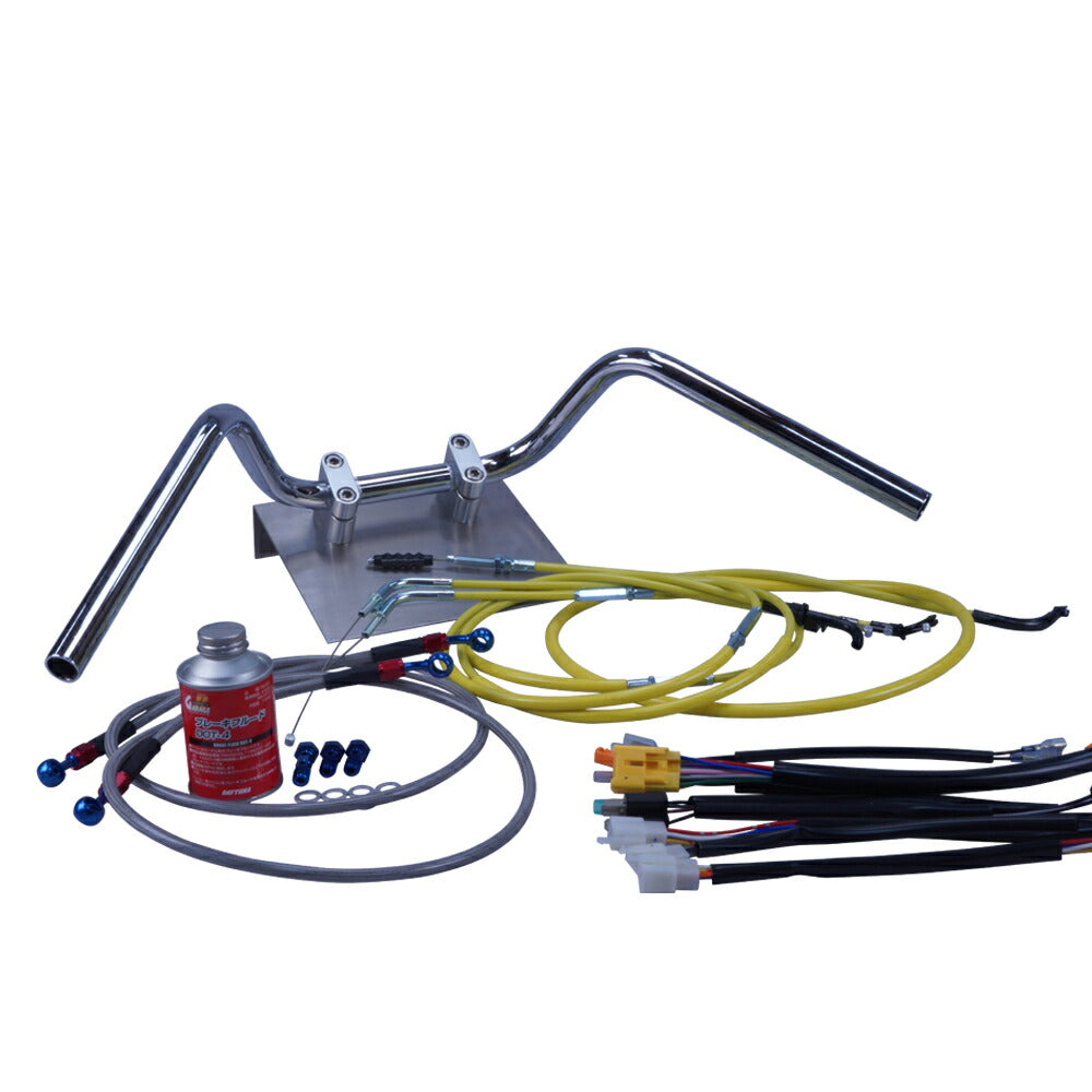 CBR400F 全年式 NC17 セミしぼりアップハンドル セット カラー ワイヤー