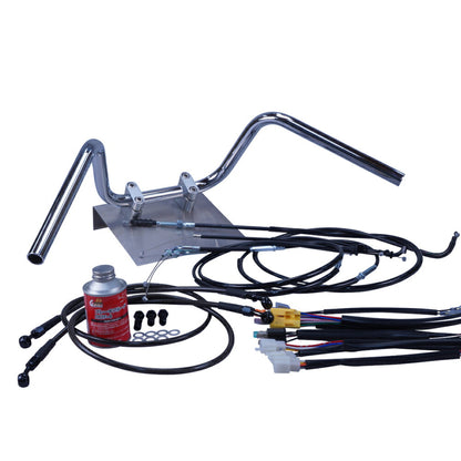 Z250FT A3 81年 KZ250A セミしぼりアップハンドル セット ブラック ワイヤー