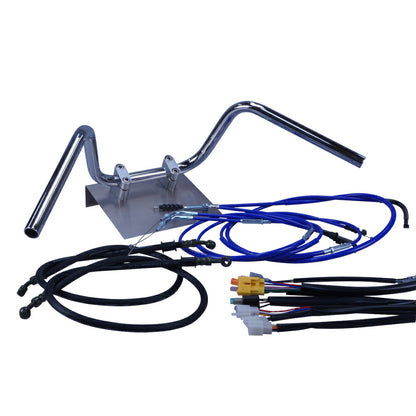 RZ250 80-82年/4L3 セミしぼりアップハンドル セット カラー ワイヤー