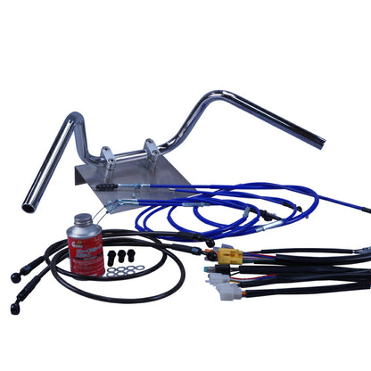 ゼファーχ カイ 全年式 ZR400C セミしぼりアップハンドル セット カラー ワイヤー