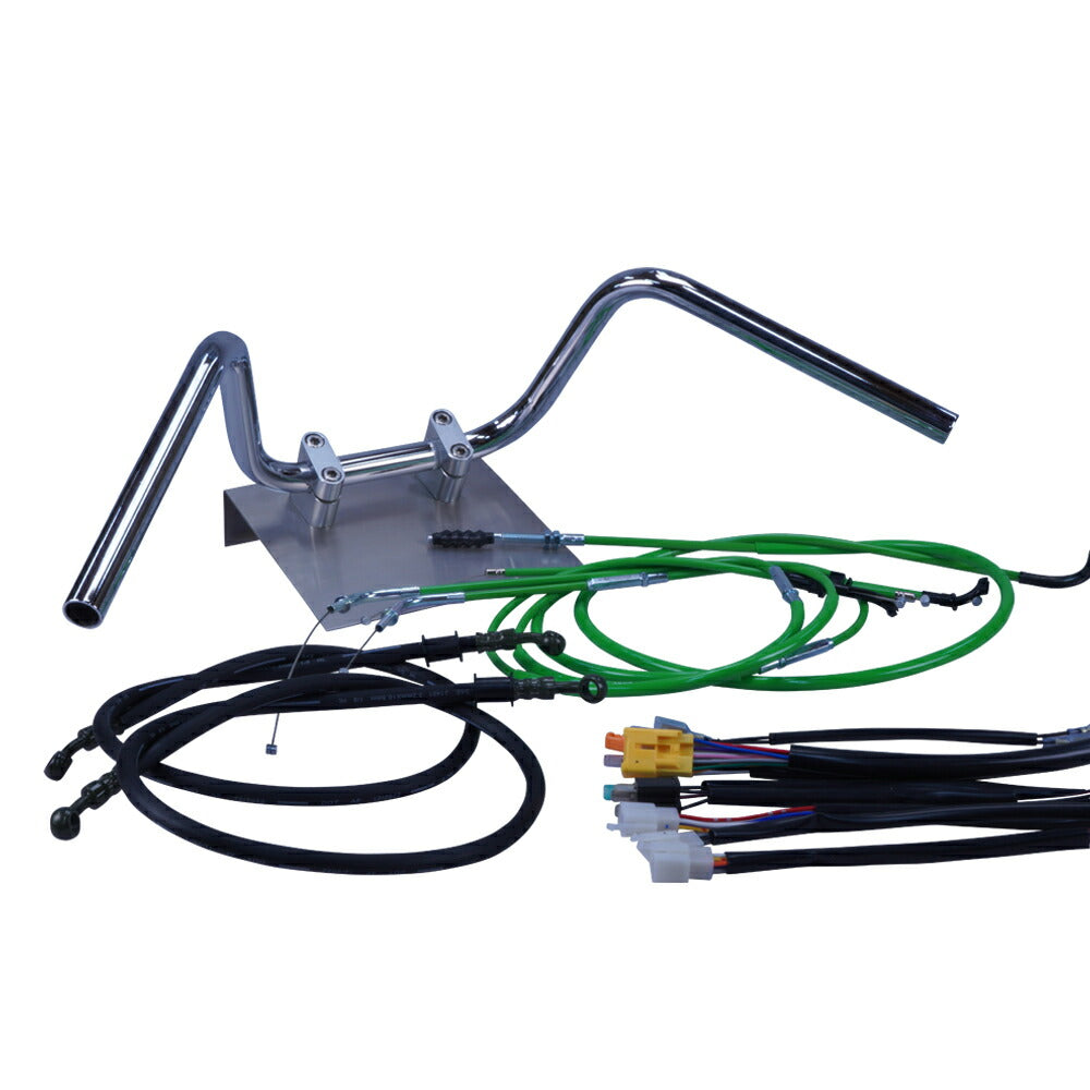 XJR400 95-97年 4HM セミしぼりアップハンドル セット カラー ワイヤー