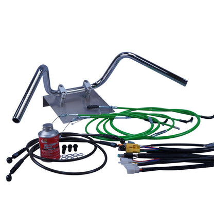 バンディット250 90-94年/GJ74 セミしぼりアップハンドル セット カラー ワイヤー