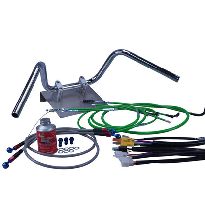 GSX400FS インパルス 81-82年 セミしぼりアップハンドル セット カラー ワイヤー