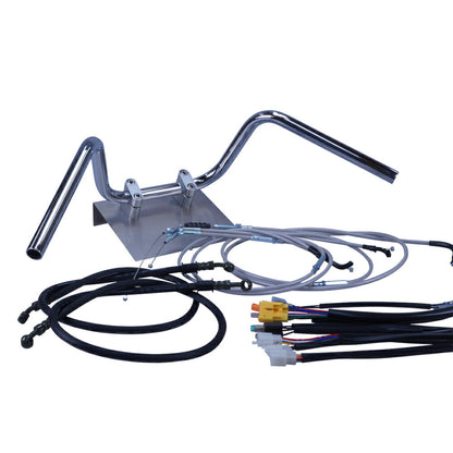 CB400F 97-01年 NC36 セミしぼりアップハンドル セット メッシュ ワイヤー