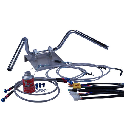 Z250FT A4/A5 82年 KZ250A セミしぼりアップハンドル セット メッシュ ワイヤー