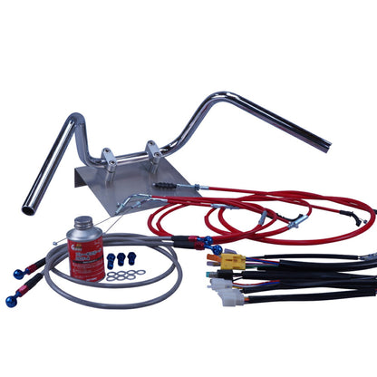 SR400 03-08年 RH01J セミしぼりアップハンドル セット カラー ワイヤー