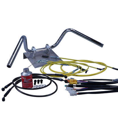 XJR400R 98-00年 4HM セミしぼりアップハンドル セット カラー ワイヤー