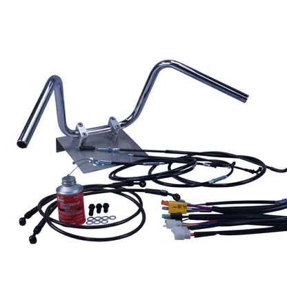 Z400GP 全年式 KZ400M セミしぼりアップハンドル セット ブラック ワイヤー