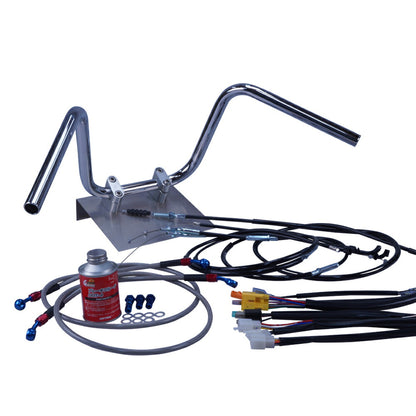 RZ250R 85年 1AR セミしぼりアップハンドル セット ブラック ワイヤー