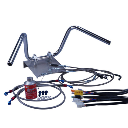 FTR223 全年式 MC34 セミしぼりアップハンドル セット ブラックメッシュ ダークメッシュ ワイヤー