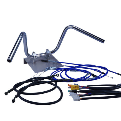 CB400SF 06-07年 NC39 セミしぼりアップハンドル セット カラー ワイヤー