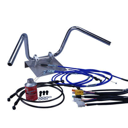 ホーネット250 06-07年 MC31 セミしぼりアップハンドル セット カラー ワイヤー