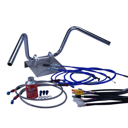 CB400F 初期 74-77年 セミしぼりアップハンドル セット カラー ワイヤー