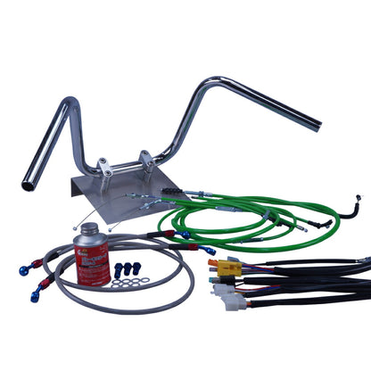 XJR400R 98-00年 4HM セミしぼりアップハンドル セット カラー ワイヤー