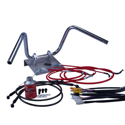 CB400F 97-01年 NC36 セミしぼりアップハンドル セット カラー ワイヤー