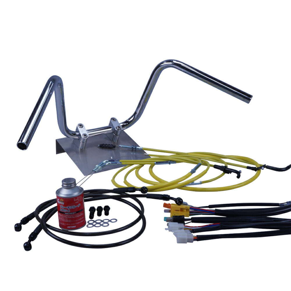 XJR400 95-97年 4HM セミしぼりアップハンドル セット カラー ワイヤー