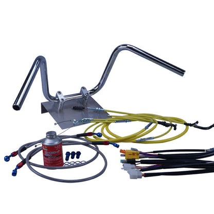 ホーネット250 06-07年 MC31 セミしぼりアップハンドル セット カラー ワイヤー