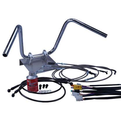 CB400SF 06-07年 NC39 セミしぼりアップハンドル セット ブラックメッシュ ダークメッシュ ワイヤー