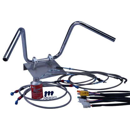 FTR223 全年式 MC34 セミしぼりアップハンドル セット ブラックメッシュ ダークメッシュ ワイヤー