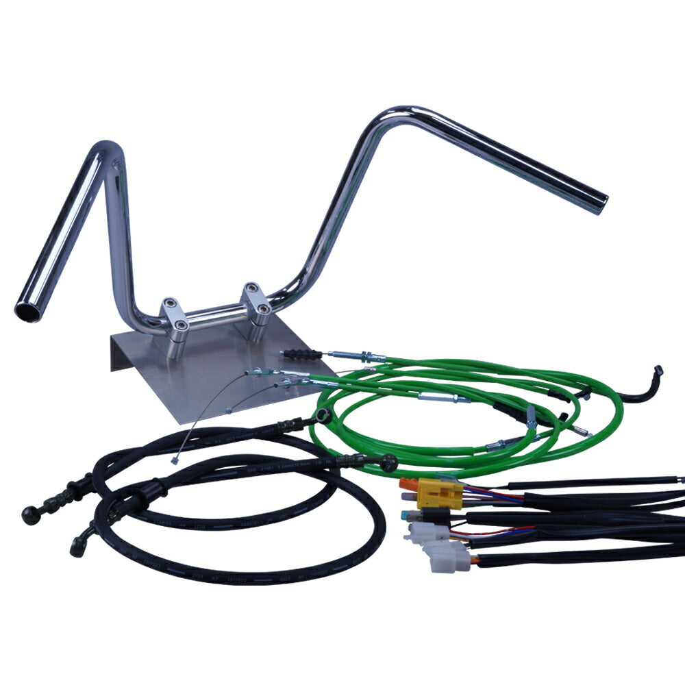 エストレヤ ドラム 92-06年 BJ250A セミしぼりアップハンドル セット カラー ワイヤー