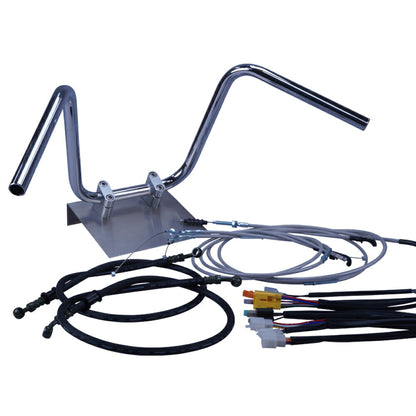 CB400F 97-01年 NC36 セミしぼりアップハンドル セット メッシュ ワイヤー