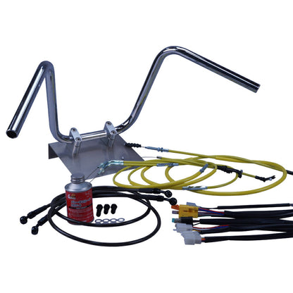 ホーク3/CB400N 78-79年 セミしぼりアップハンドル セット カラー ワイヤー