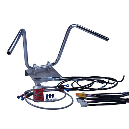 バンディット250 90-94年/GJ74 セミしぼりアップハンドル セット ブラック ワイヤー