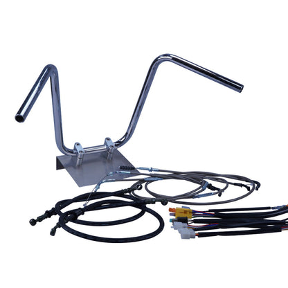 Z250FT A4/A5 82年 KZ250A セミしぼりアップハンドル セット ブラックメッシュ ダークメッシュ ワイヤー