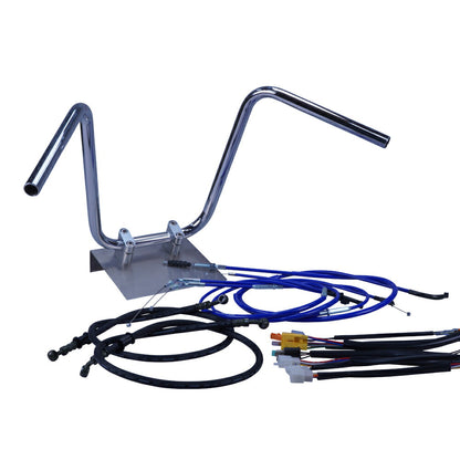 ホーネット250 06-07年 MC31 セミしぼりアップハンドル セット カラー ワイヤー