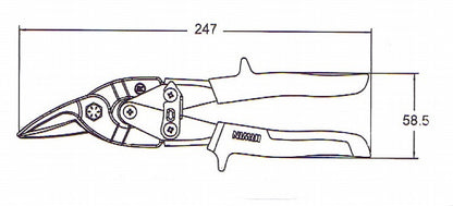 スニップ 102 右カーブ 直線切り 247mm