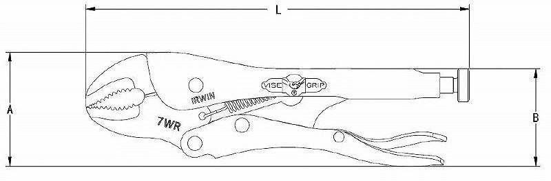 5WRワイヤカッター付ロッキングプライヤ 125mm