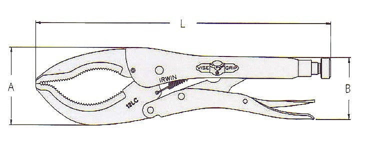 12LC ロッキングプライヤ ラージジョー 300mm