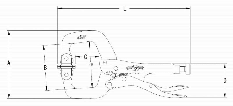 4SP スイベルロッキングCクランプ 100
