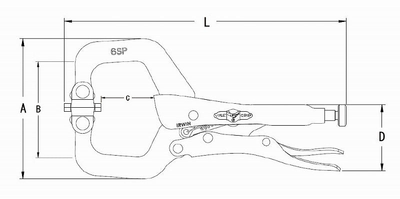 6SP スイベルロッキングCクランプ 150