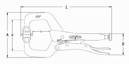 6SP スイベルロッキングCクランプ 150