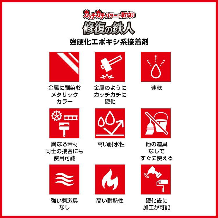 Repair Master Hardening Epoxy Adhesive 2-Part Mix Type 70g