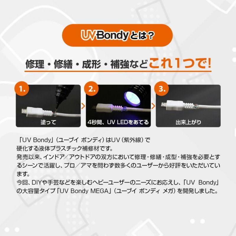 UV Bondy MEGA(ユーブイ ボンディ メガ) スターターキット ノズルタイプ 30ml