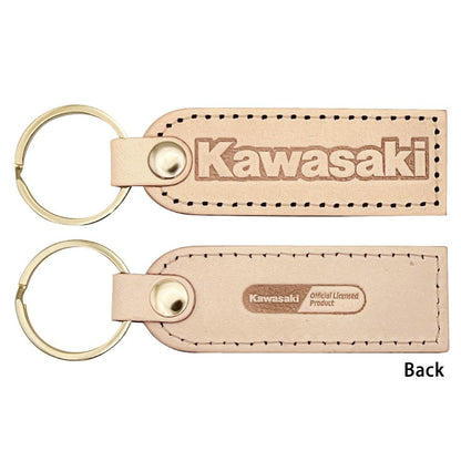 カワサキ タンク エンブレム 国産レザーキーホルダー