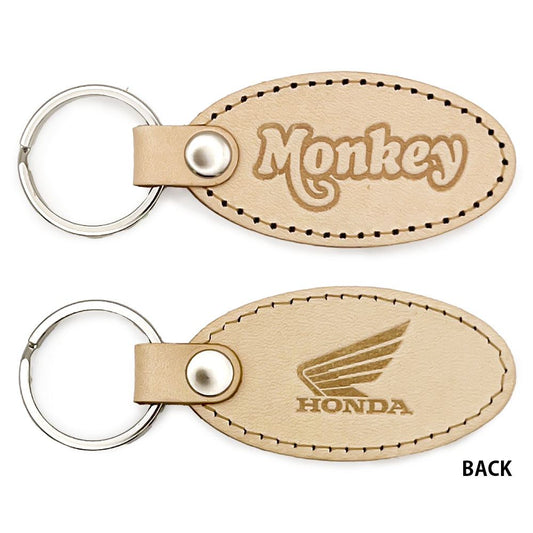 ホンダ Monkey デカールロゴ 国産レザーキーホルダー