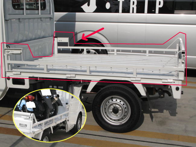 Motorcycle Transport Bar for Suzuki Carry