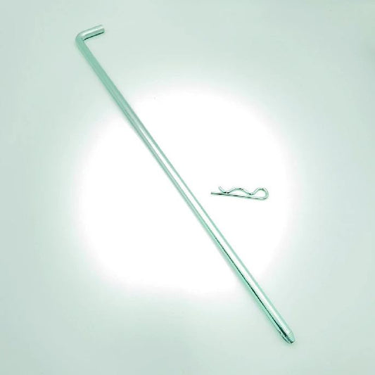 10ミリLシャフト 三角スタンド用 R型スナップピン(松葉ピン)付き