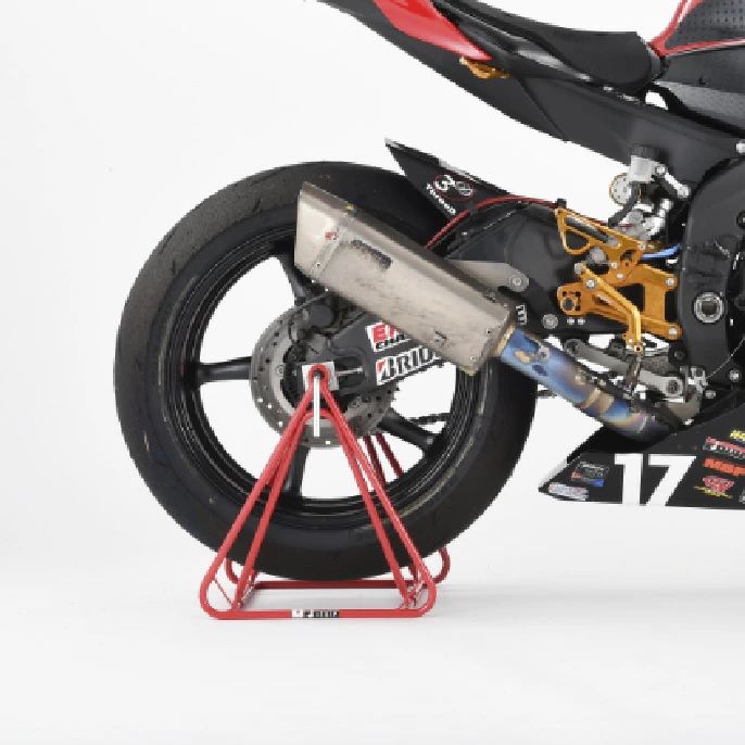 三角スタンド 10mmシャフト付 幅調整式 レッド