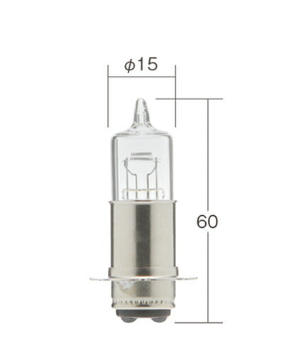 Motorcycle Headlight Normal Halogen Bulb MH6 Clear 12V 35/36.5W T15 1 pc.